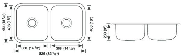 Best discount cheap price  undermount SUS304 stainless steel double bowll kitchen sink