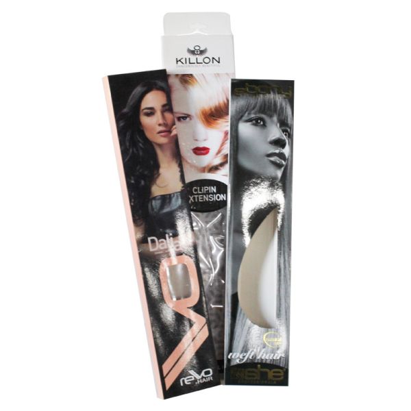 Impression huilée par luxe d'emballage de boîte de perruque d'emballage d