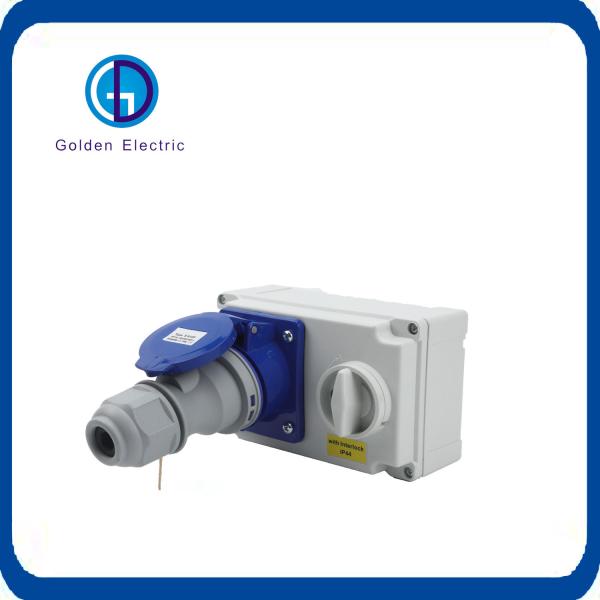 IP44 IP67 16A 32A 3p 4p 5p Comutador de recipiente interligado à prova d'água para desempenho