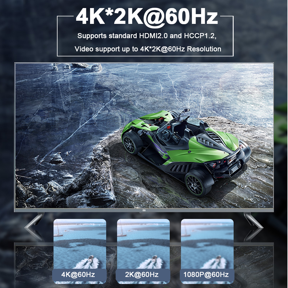 4K 60Hz HDMI 2.0 Fiber Converter Multimode Single LC Connector 300 метров Передатчик приемник