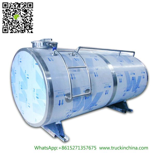 Stainless steel Milk Cooling Tank Body For Lorry Trucks 8CBM- 25CBM