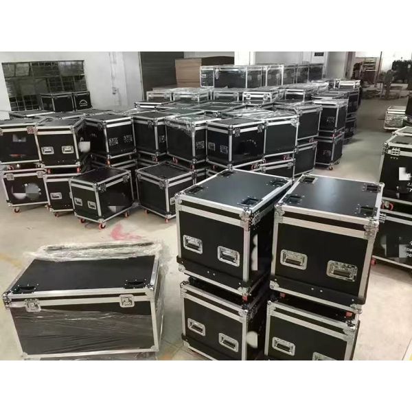 Caso de vuelo de aluminio ligero impermeable para exposiciones al aire libre