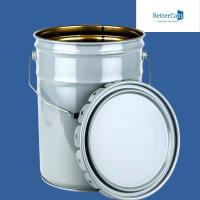 Cubo de pintura metálico personalizado de 20L, lata de pintura química para exteriores con tapa de orejeta de flor