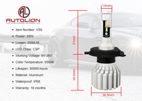 V5S all in onw h7 led headlight top quality h7 led by experienced manufacturer fanless car led headlight