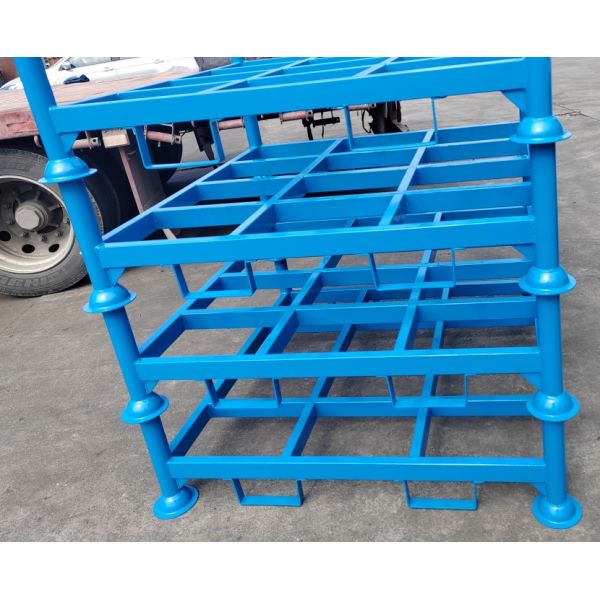 Голубое потоковое хранилище Промышленное металлическое хранилище Складывающие стойки