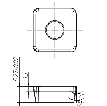 External Turning Tool Tungsten Carbide Inserts Wear Resistance For Machining