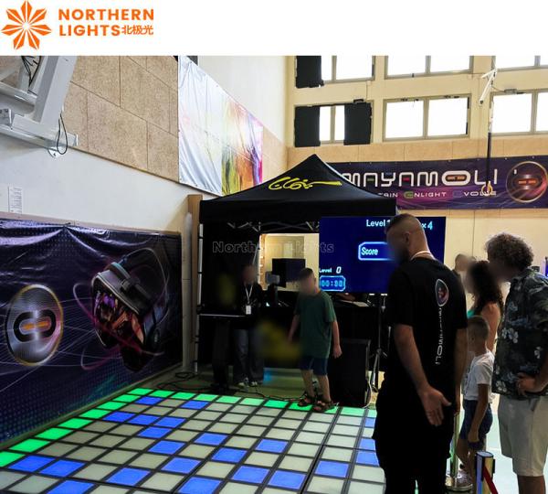 Sala de jogos de piso ativo Super Grid 30x30cm Interativo LED Gaming Light Tiles