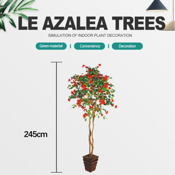 Decoração interna artificial material de Azalea Tree 245CM da fibra de vidro
