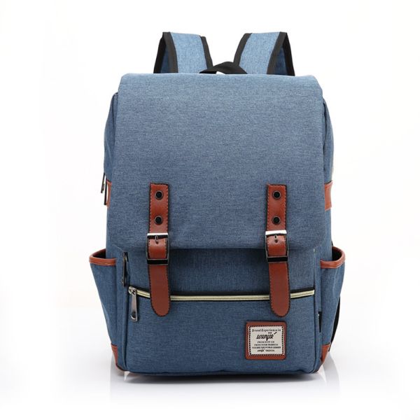 The new outdoor men and women personalized retro fashion canvas backpack shoulder bag