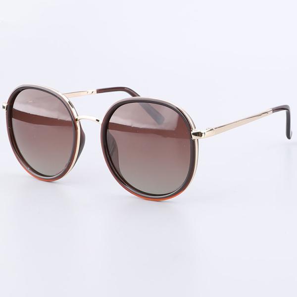 Metal Anti Sun Rays 54 - 20 - 140 Round Polarized Sunglasses