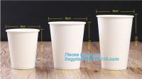 Tasse de papier de café écologique jetable de 8 onces, tasse personnalisable PACKAG de jus de l'eau de lait de café d'emballage de tasse jetable de papier