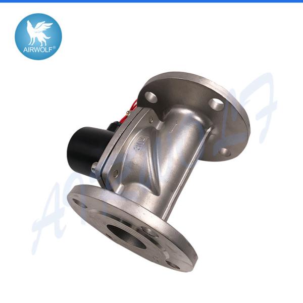 Válvula de solenoide de aço inoxidável flangeada normalmente fechada