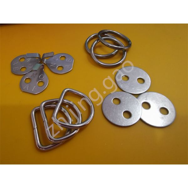 Double Holes 22 Mm Stainless Steel Lacing Hooks For Marine Certified Glass Cloth