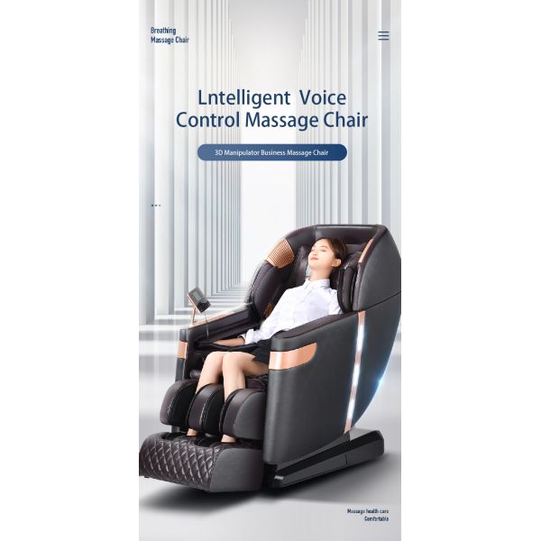 Synthetic Leather Upholstery 4D SL Track Zero Gravity Massage Chair with Shiatsu Rollers