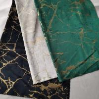 Soft Wrinkle Resistant Foiled Velvet Fabric Metallic Foil Fabric High Density