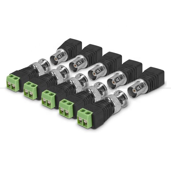 Solderless Screw Terminal Male Female BNC Connector Power Adapter for Cctv Camera Monitor Video Recorder