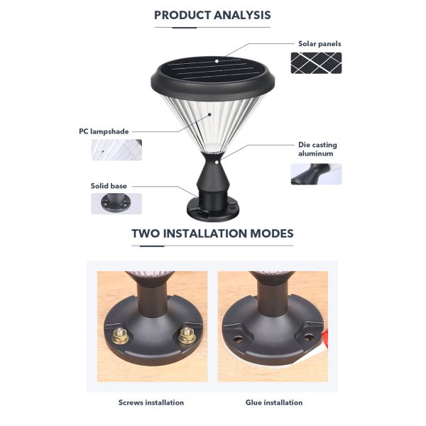 свет штендера СИД 4.5W солнечный для украшения сада двора дворов