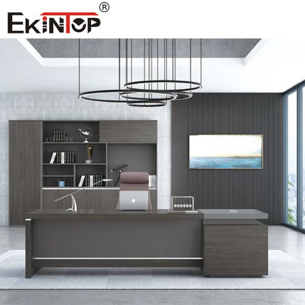 Серый стол компьютера офисной мебели Morden цвета для рекламы