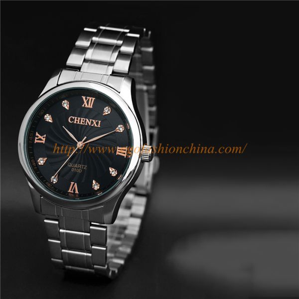 010D Couple Watch for Man Women's Watch Stainless Steel Quartz Watch Rose Gold Hot Watches