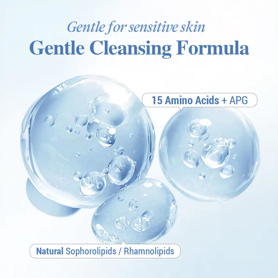 OEM ODM Korean Organic Amino Acid Facial Cleanser Skin Care Product Moisturizing foam Firming Facial Cleanser Cleanser