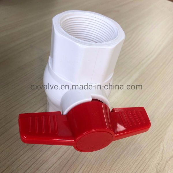 Household Usage PVC White Octagonal Ball Valve for Irrigation Plastic Female Thread