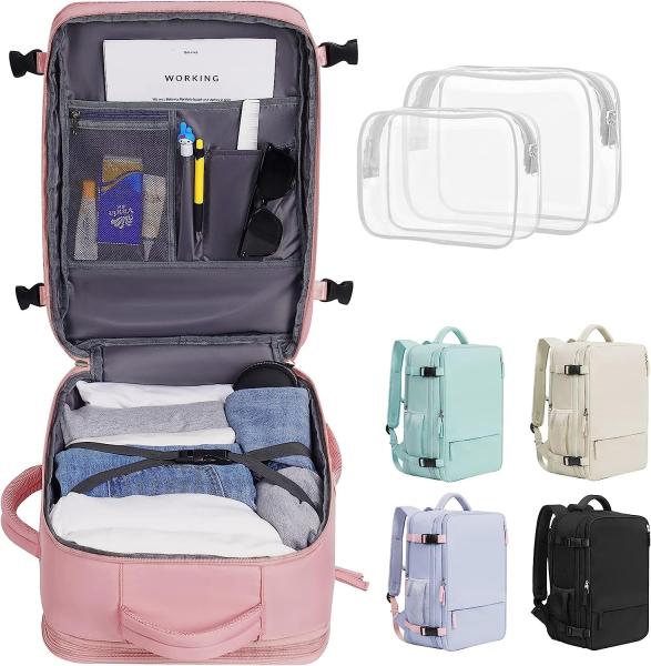 Travel Backpack Flight Airline Approved, Personal Item Bag For Women, Laptop Backpack, Waterproof Sports Casua