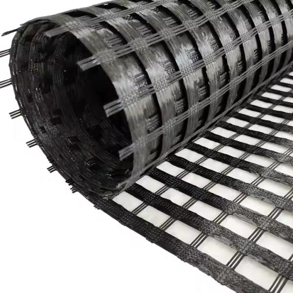250 KN/m Reinforce Polyester Uniaxial Geogrid Dam And Slope River Bank Embankment Stabilization