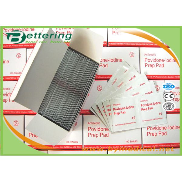 Antiphlogosis Povidone Iodine Prep Pad Wipe Cleanser Swab For Skin Cleaning / Disinfecting