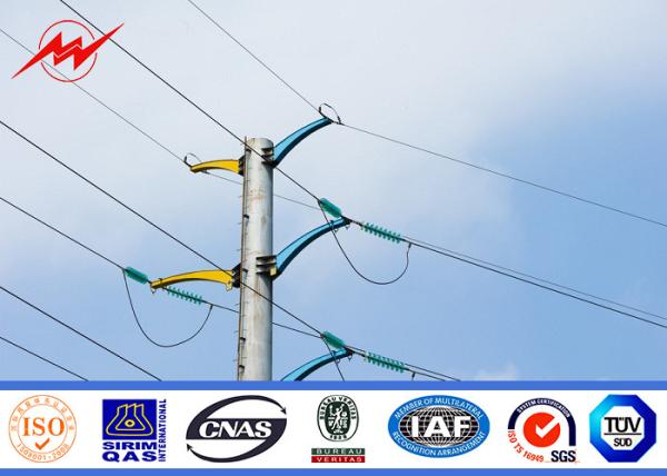 Distribuição metálica polo de serviço público de aço galvanizado para a linha da distribuição da eletricidade