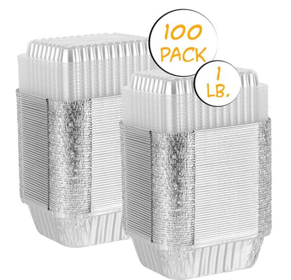 Hotsale Food Grade Custom Logo Rectangle Aluminum Takeaway Foil Food Containers Silver Foil Baking Pan/Trays