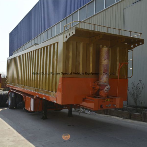 2 axles 3 Axles Hydraulic Rear Dump Semi Trailer 30 ton 60 ton U shape