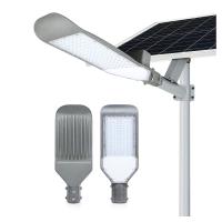 Luz de rua solar 100watt do poder superior Ip65 comercial com a auto bateria de lítio do controle da intensidade