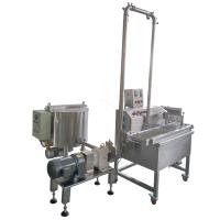 Enrobeuse de chocolat de roue à échelle réduite PE60 avec le réservoir de fonte de chocolat
