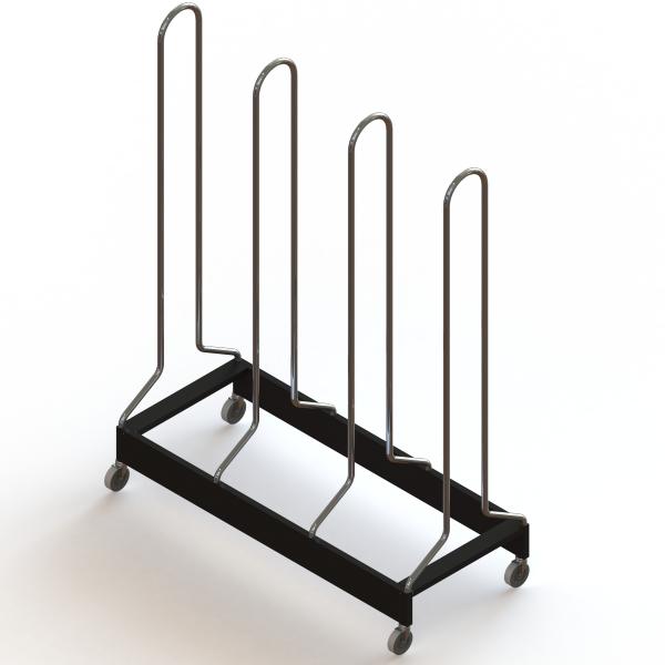 Shoulder Pad Steel Display Rack Rugby Clothes 4 Holders Display Stand