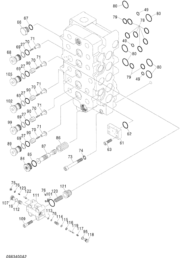 4632971 4676374 Hitachi ZX870-3 ZX850-3 Части высокопроизводительных экскаваторов Главное управление клапанов Техника ремонта машин