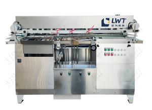 Machine d'étiquetage automatique horizontale pour bouteilles à colle humide