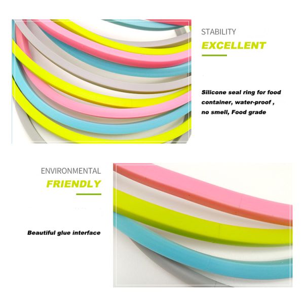 Прочный плоский силиконовый резиновый уплотнительный кольцо устойчивость к разрыву для стеклянного контейнера