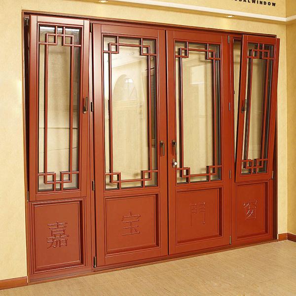 Single Glass Aluminum Door Profile  Easy To Installation And Disassembly
