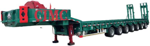 CIMC Heavy 6 Axle Low Bed Semi-Trailer Steel Material Truck Trailers with Performance