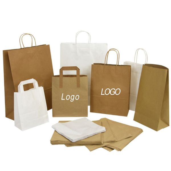 Brown Kraft Recyclable Paper Gift Bags