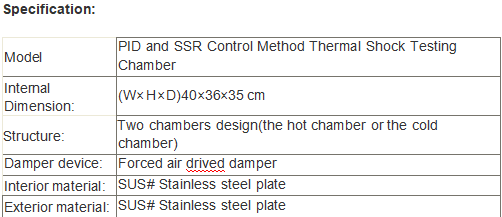 YYE-010 Stainless Steel Plate Environmental Test Chamber with PID and SSR Control and Two Chambers Design Thermal Shock Tester
