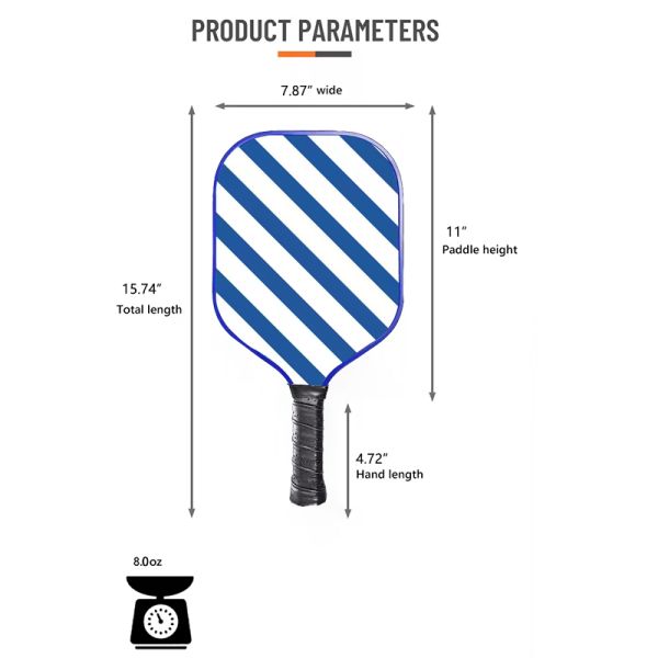 Fiberglass Graphite Carbon Fiber Glass Pickleball Paddle with Custom Frosted Panel