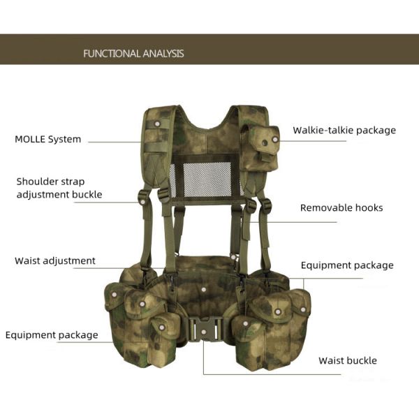 Tactical Vest Molle Camouflage Combat Vest Detachable And Reorganizable