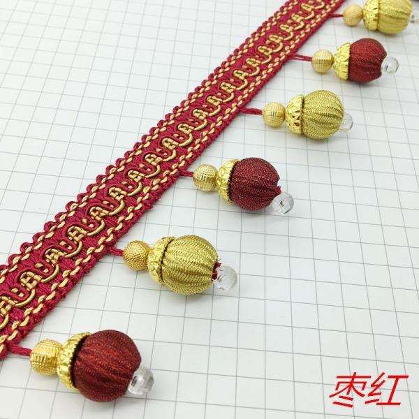 Handmade fashionable chain beads lace tassels fringes for curtain/sofa/pillow decoration