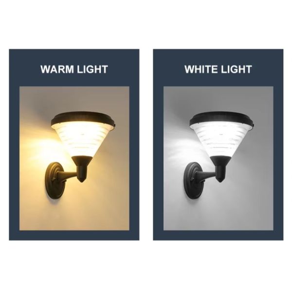 High brightness Solar LED Wall Light for Outdoor Garden Pathway Lighting