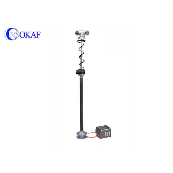 Manual Telescoping Camera Mast , Surveillance Telescopic Antenna Tower Aluminum