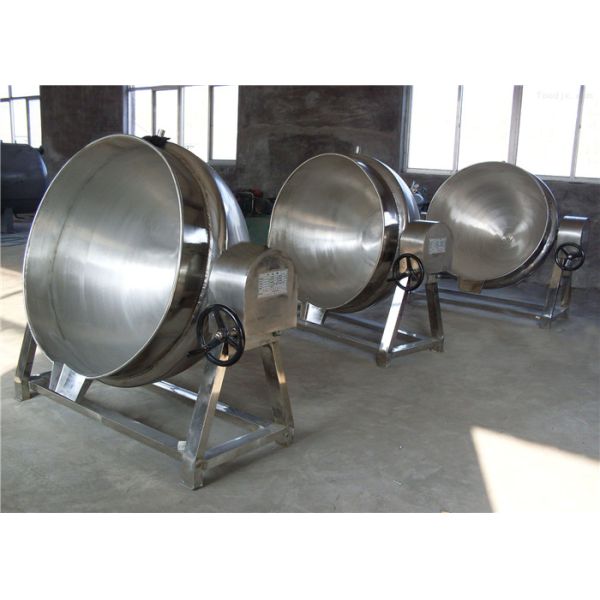 High Efficiency Stainless Steel Jacketed Kettle / Jam Sauce Jacketed Cooking Kettle
