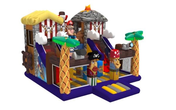 Château plein d'entrain des enfants gonflables commerciaux de parc d'attractions de ville d'amusement