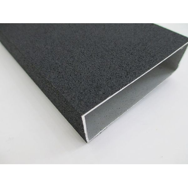 Black Sandblasting Aluminum Tube Profiles High Weather Resistance For Decoration