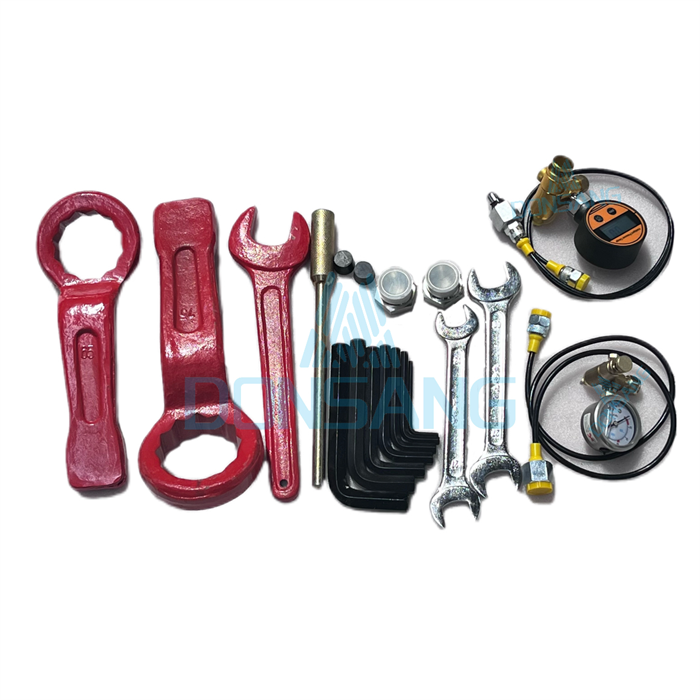 Peças hidráulicas do disjuntor da caixa de ferramentas hidráulica vermelha preta do disjuntor